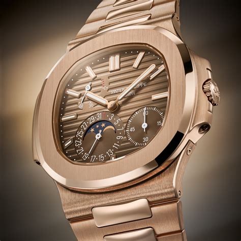 patek philippe rose gold brown face|patek philippe nautilus full diamond.